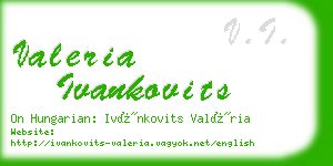 valeria ivankovits business card